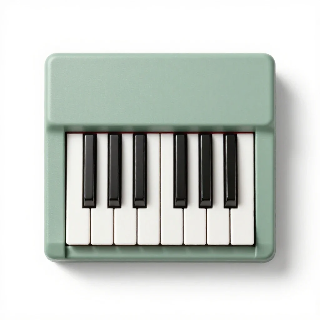 Piano keyboard isolated on a white background