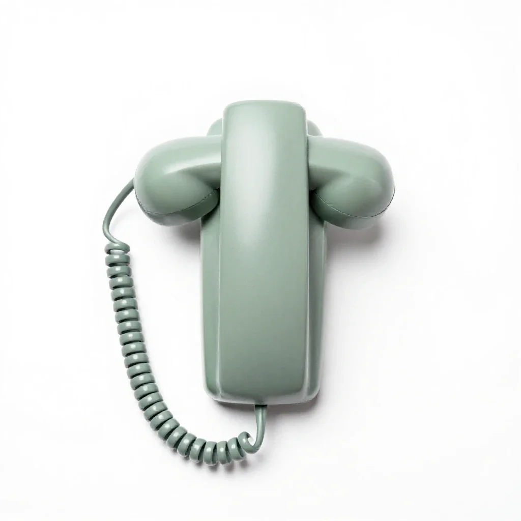 Private line isolated on a white background