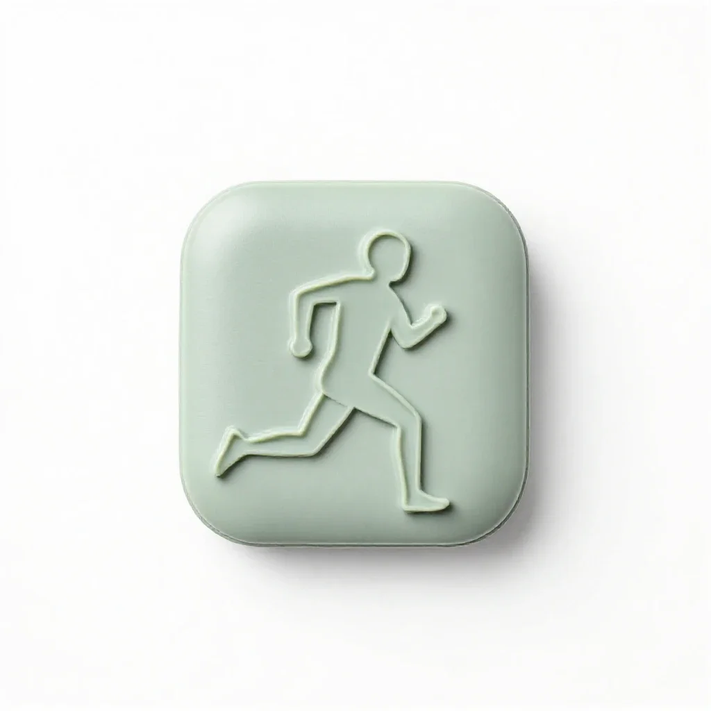 Runner isolated on a white background