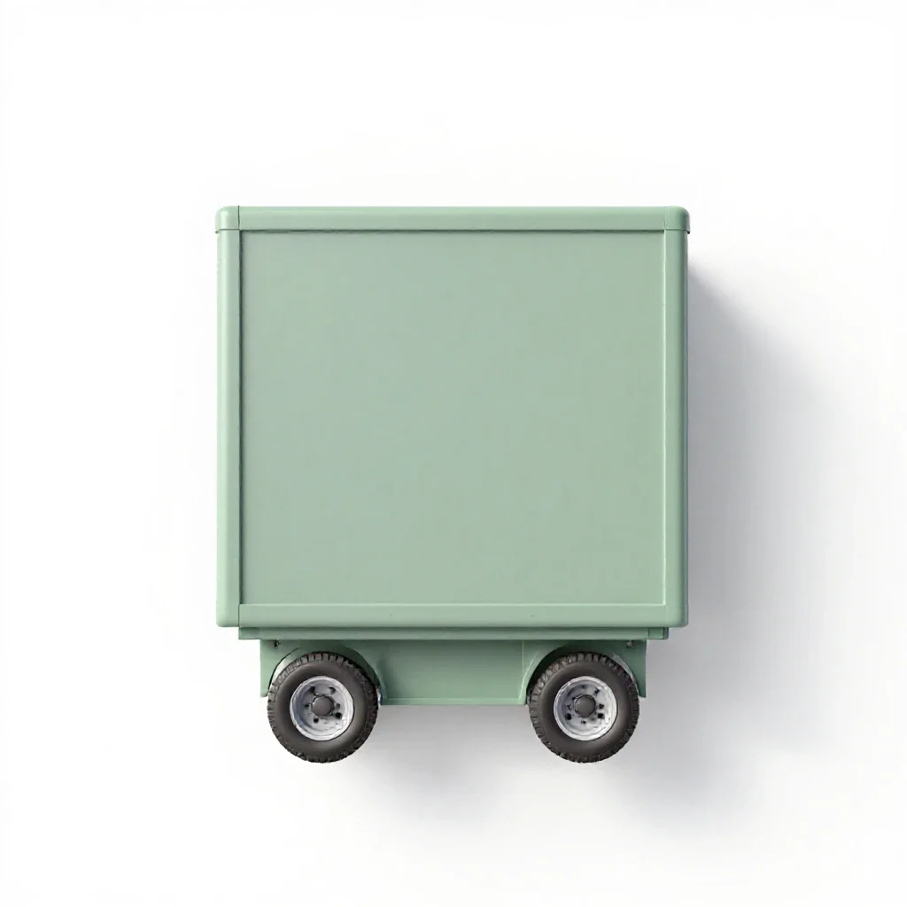Semitrailer isolated on a white background