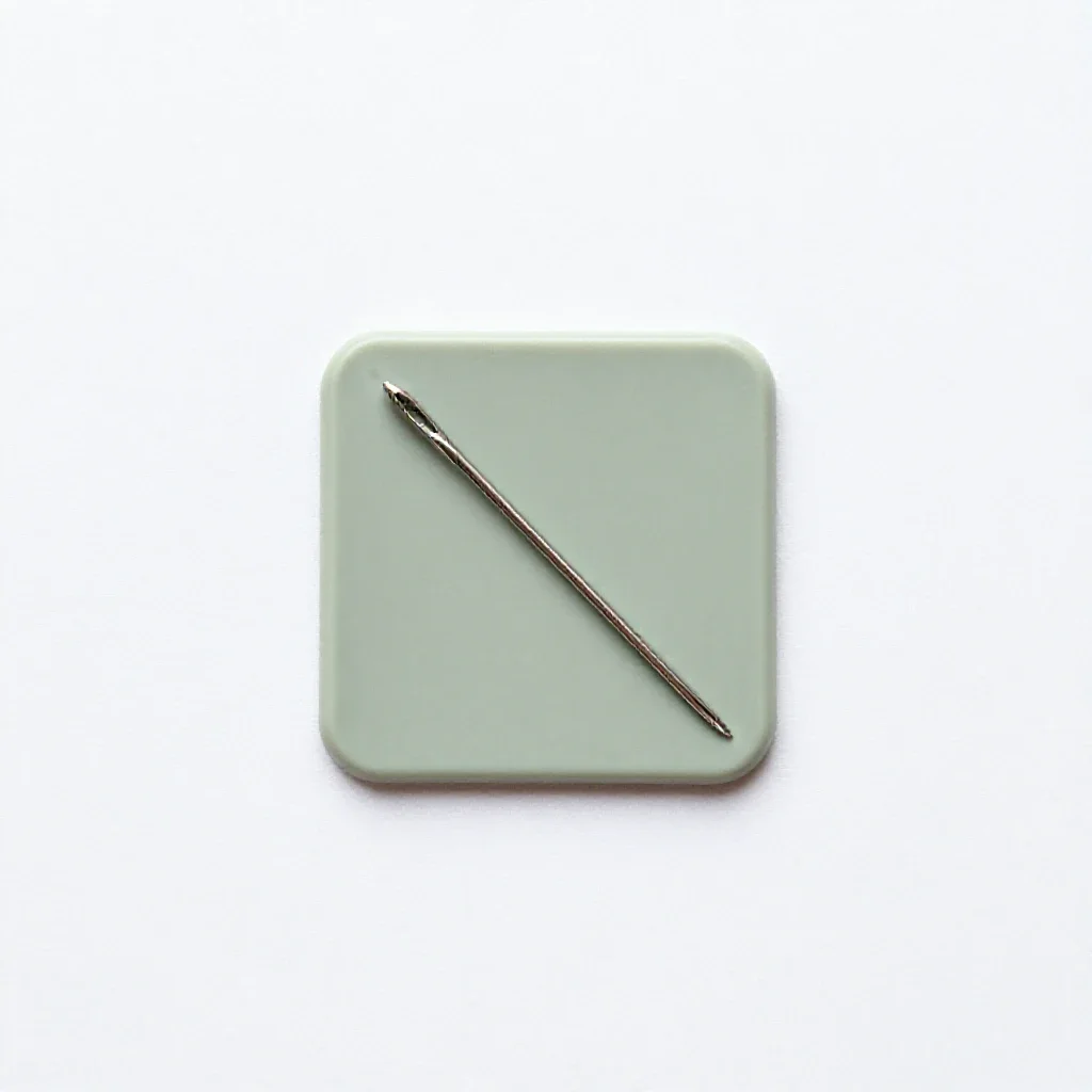 Sewing needle isolated on a white background