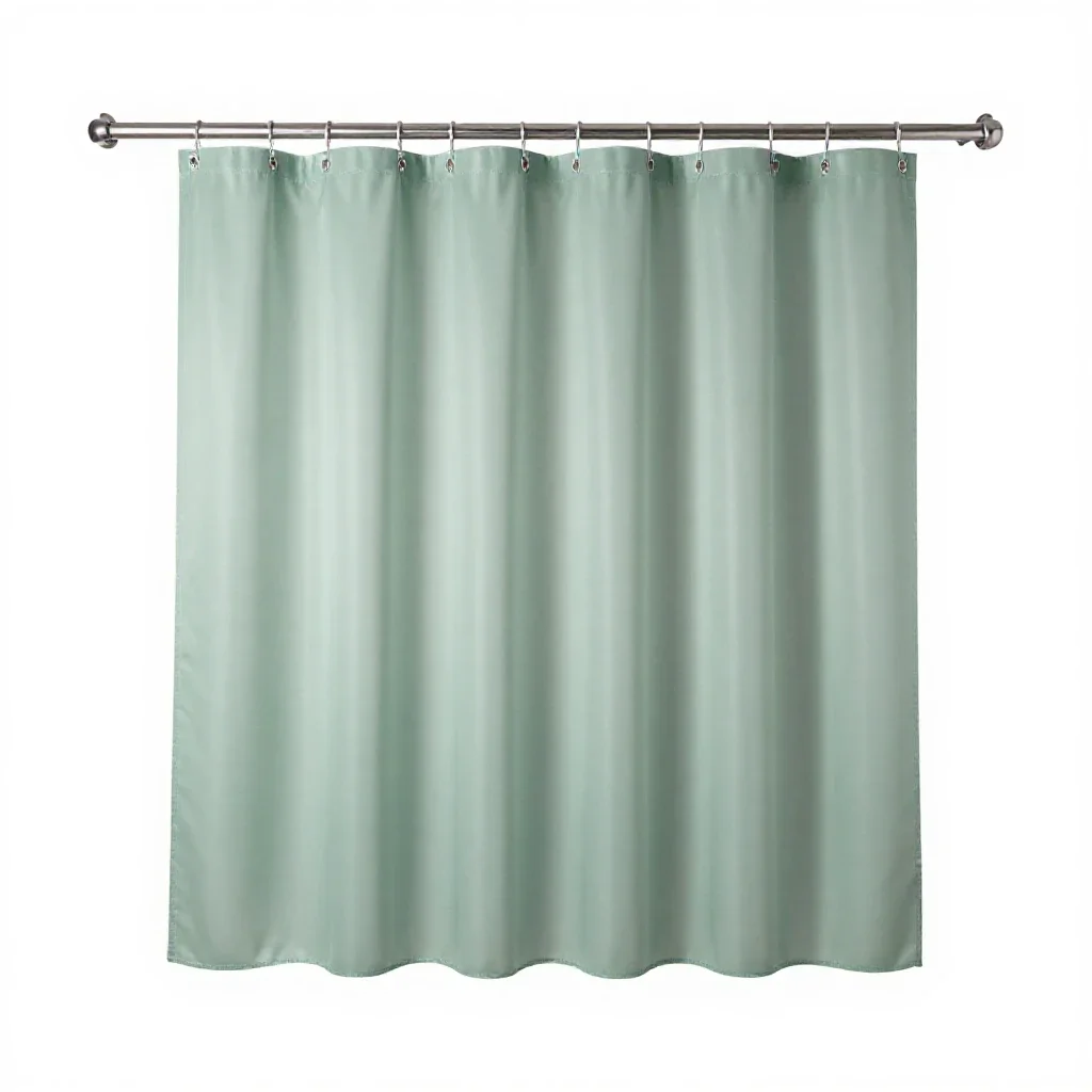 Shower curtain isolated on a white background