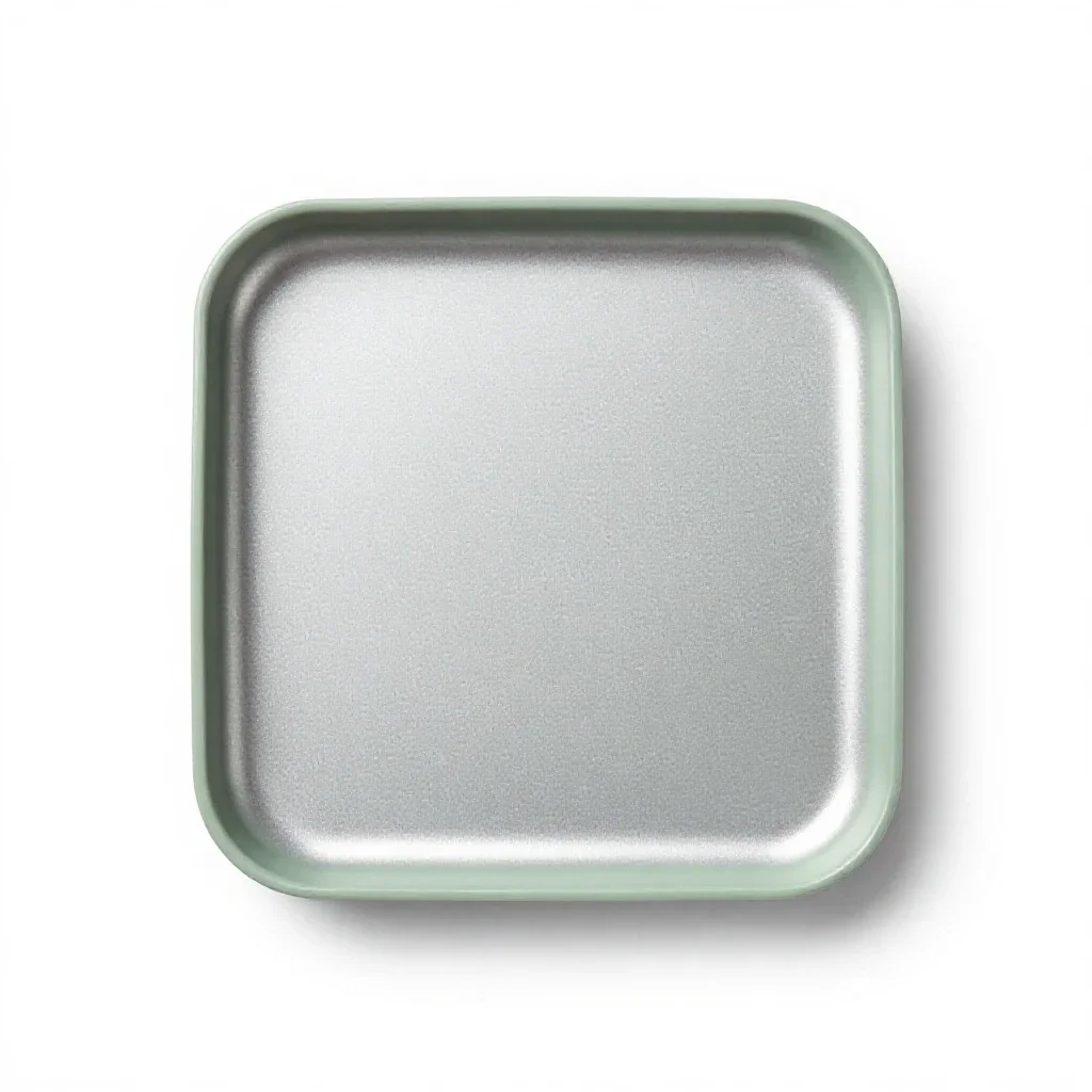 Silver plate isolated on a white background