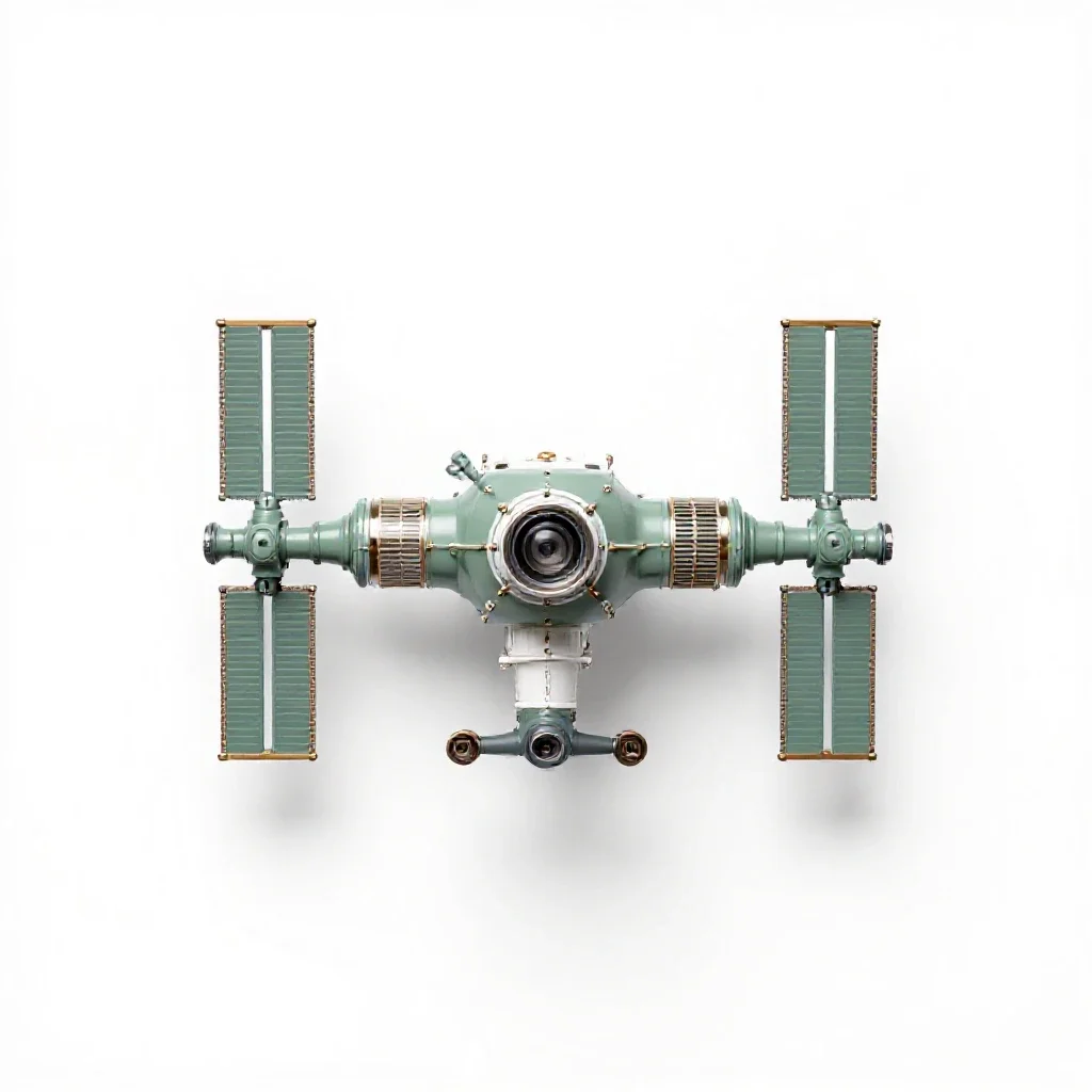Space station isolated on a white background