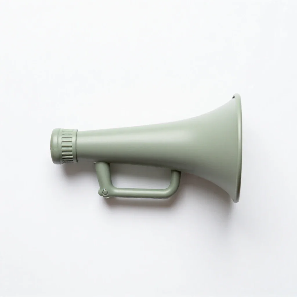 Speaking trumpet isolated on a white background