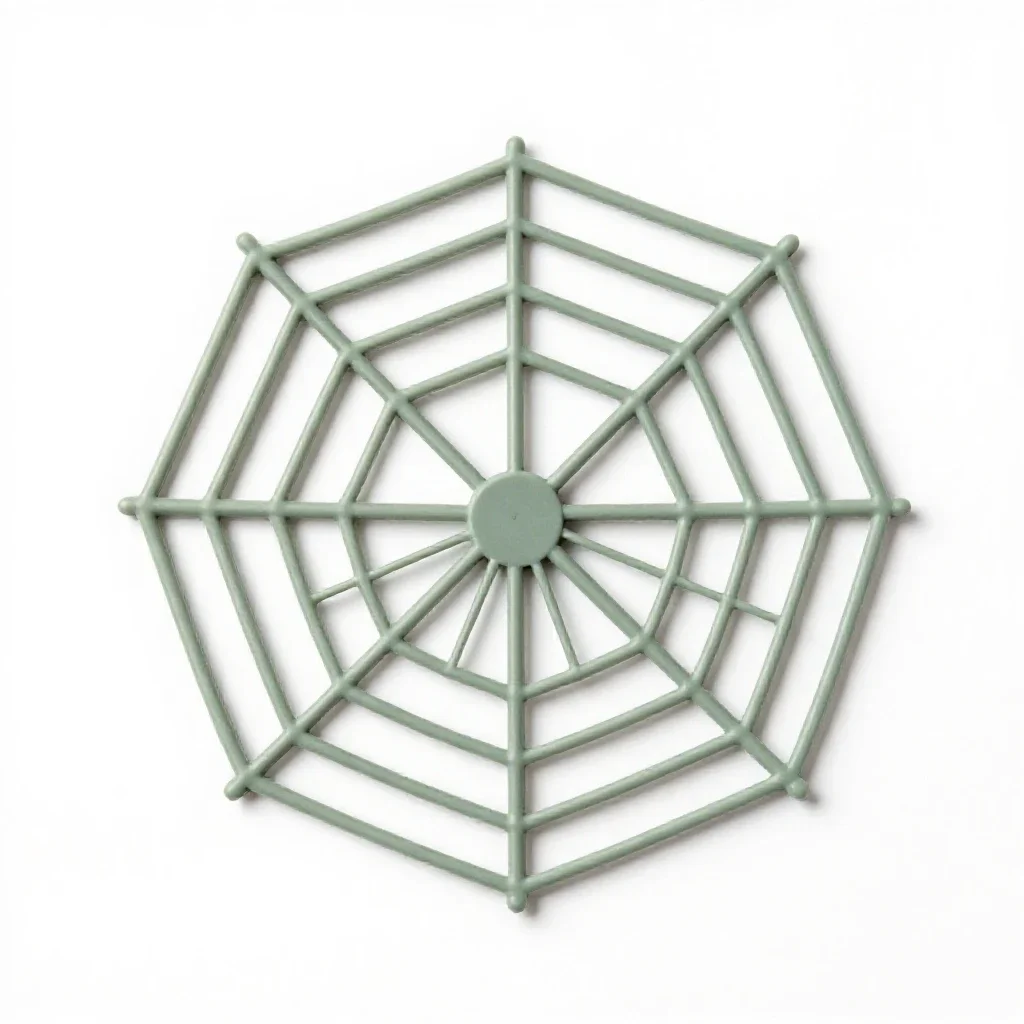 Spider web isolated on a white background