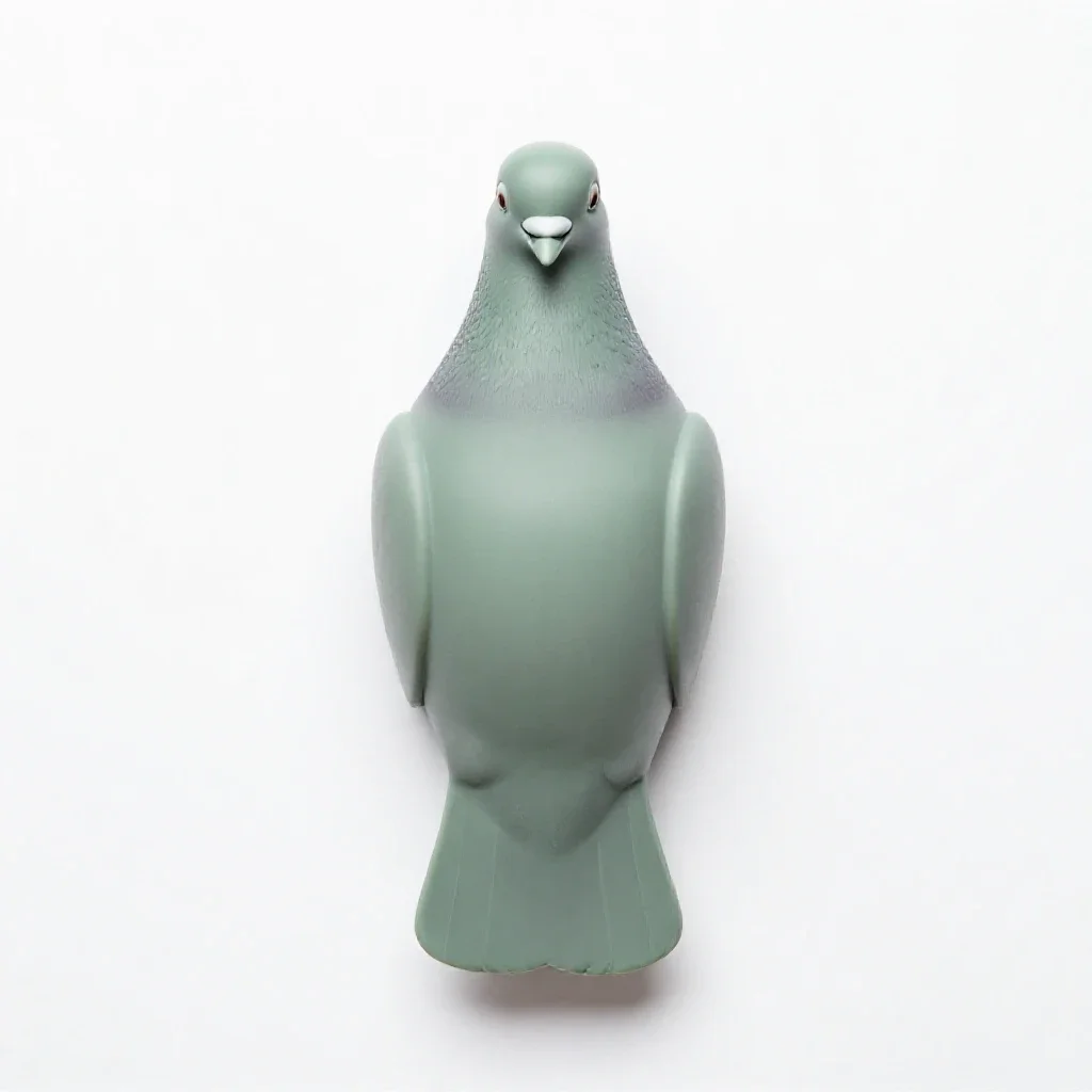 Stool pigeon isolated on a white background