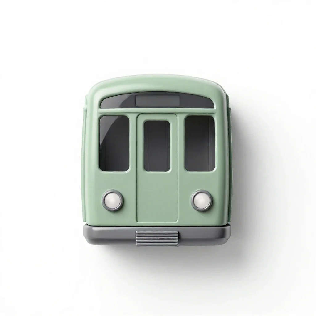 Subway train isolated on a white background