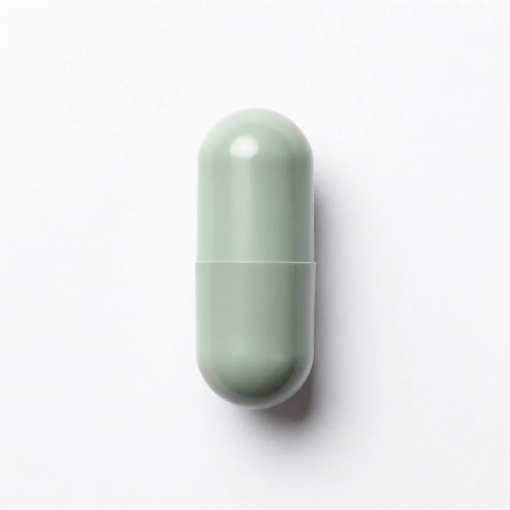 Bilocular capsule isolated on a white background