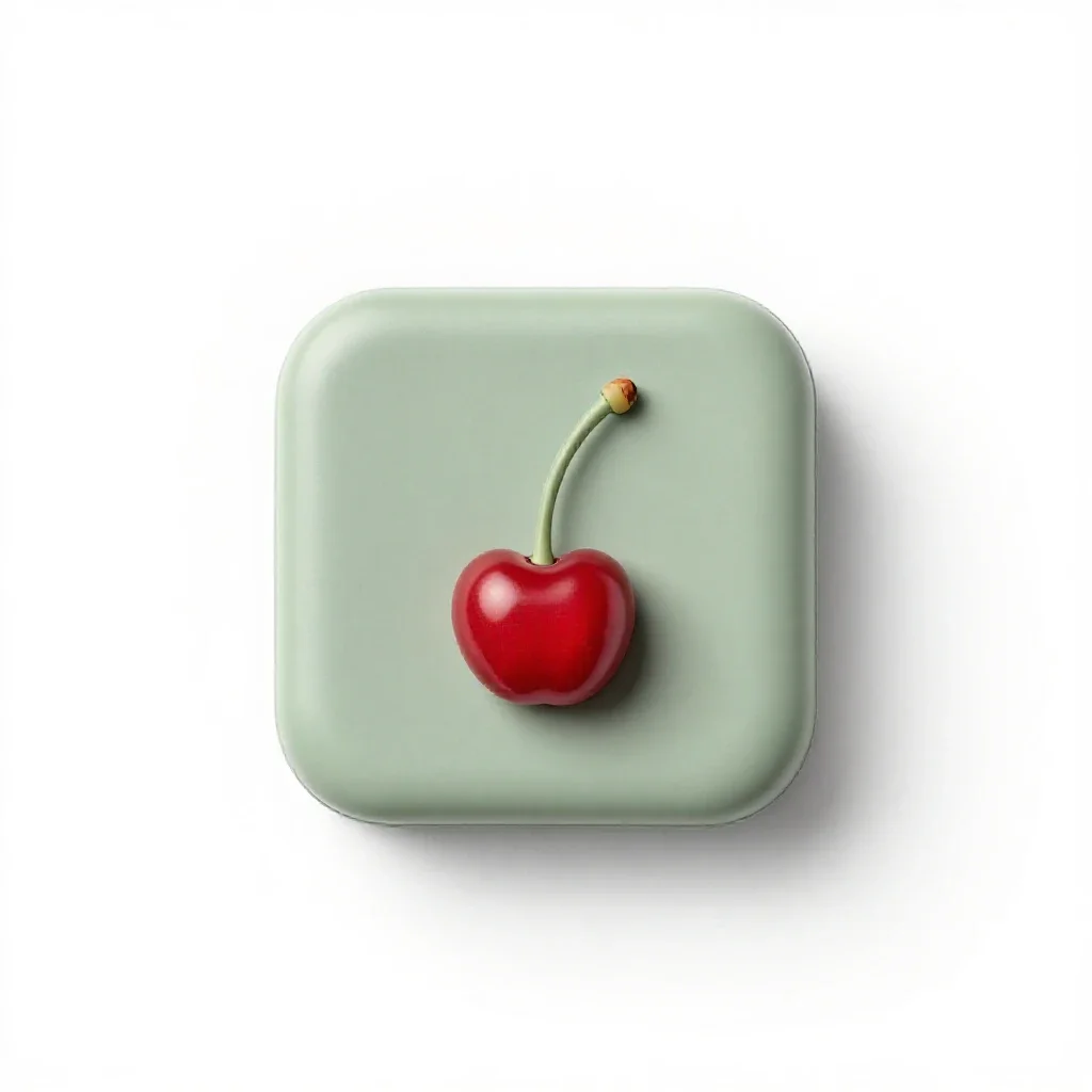 Cherry stone isolated on a white background