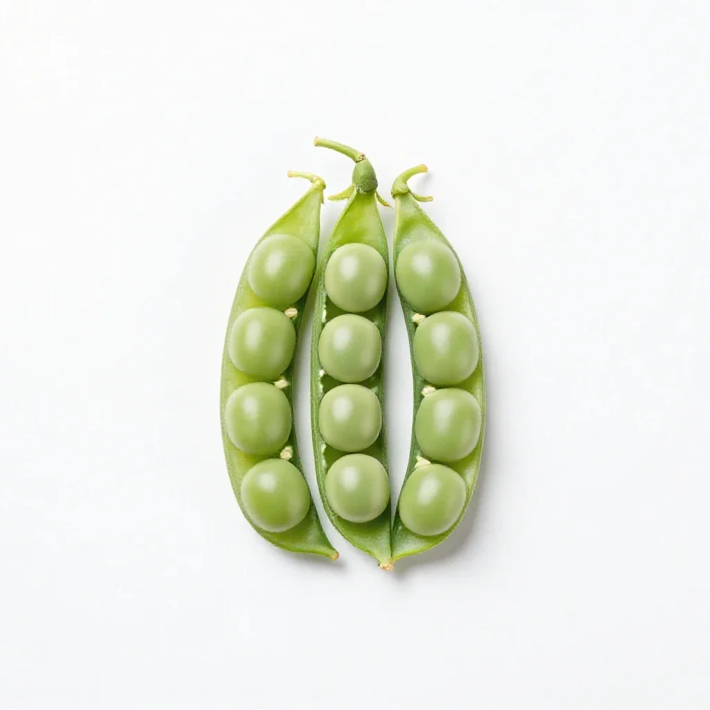 Pea pod isolated on a white background