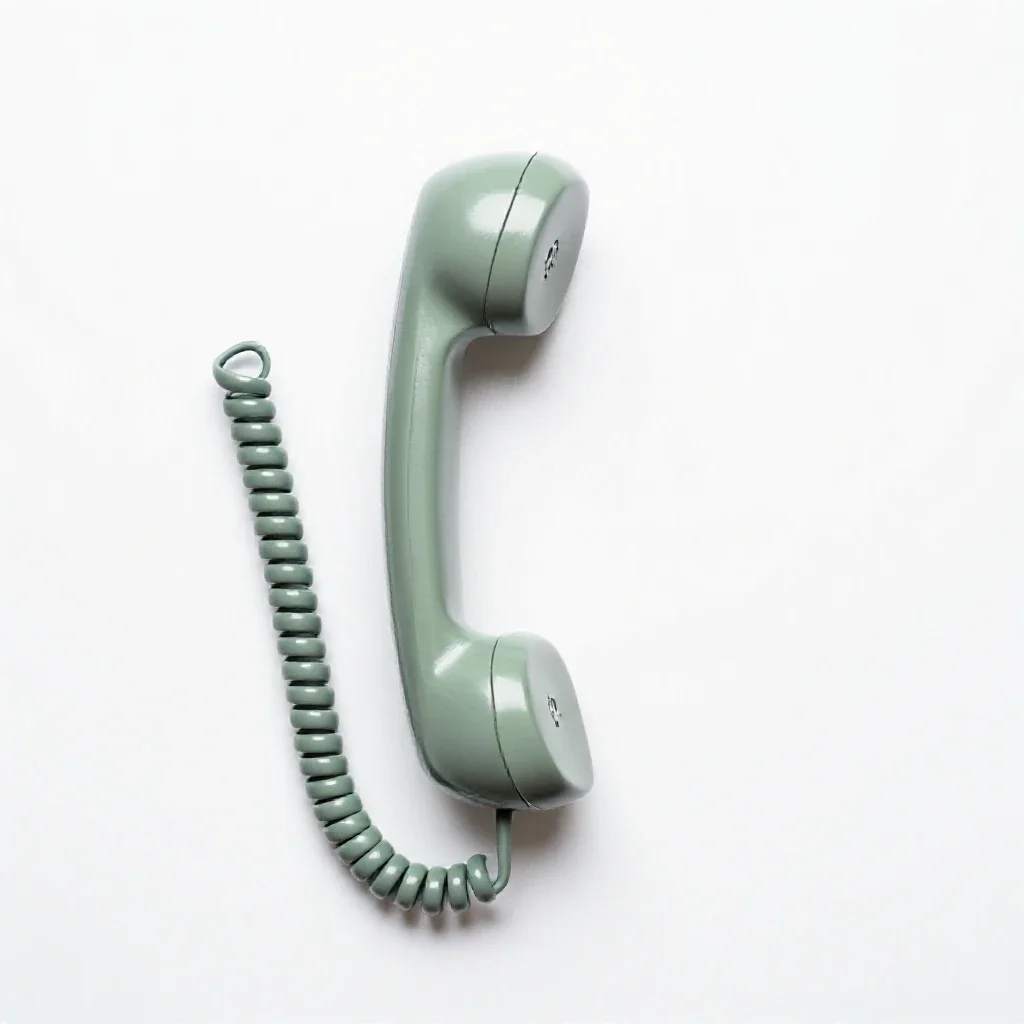 Telephone cord isolated on a white background