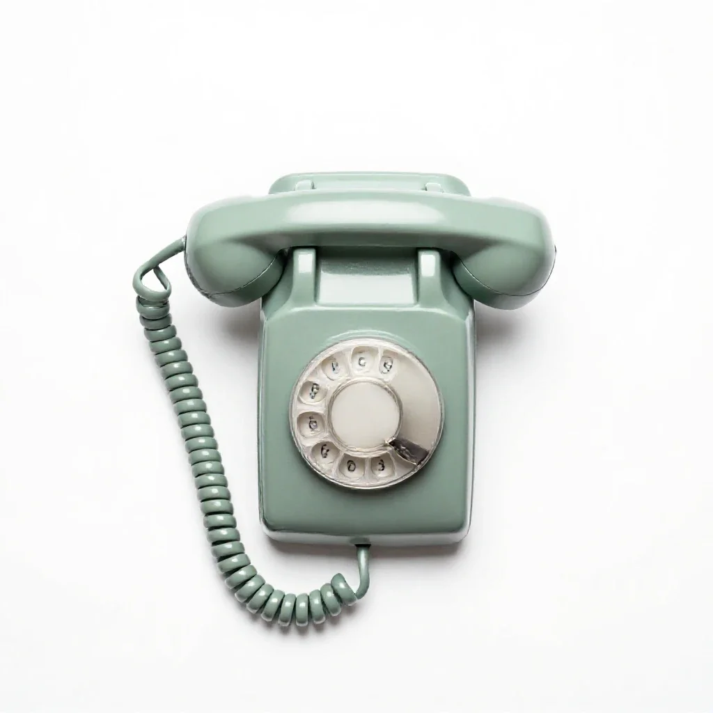 Telephone line isolated on a white background