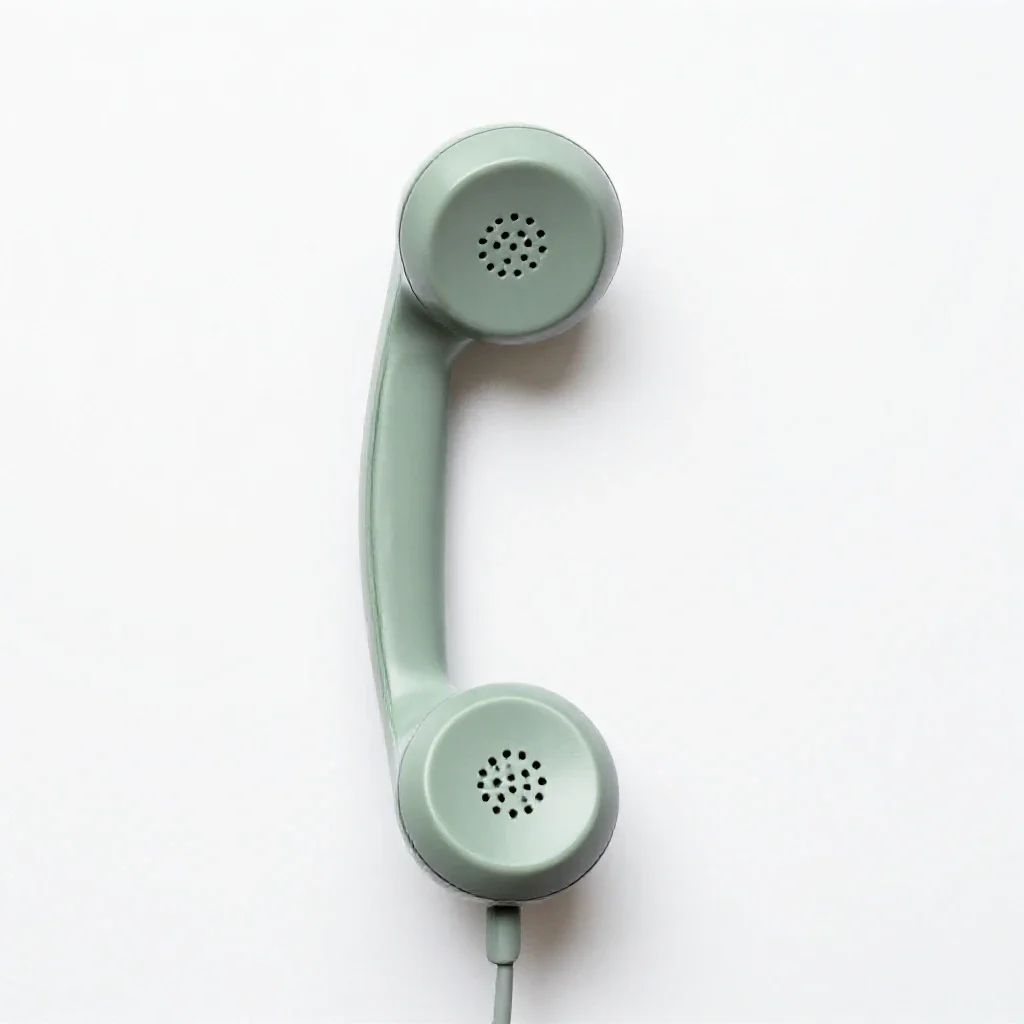 Telephone receiver isolated on a white background