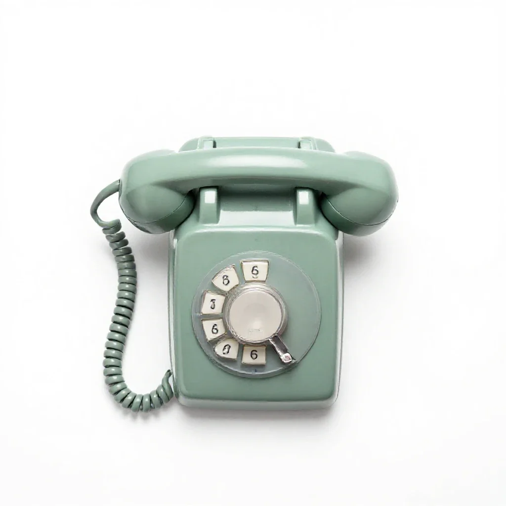 Telephone system isolated on a white background