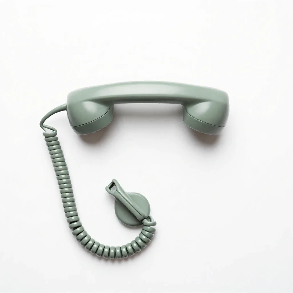 Telephone wire isolated on a white background