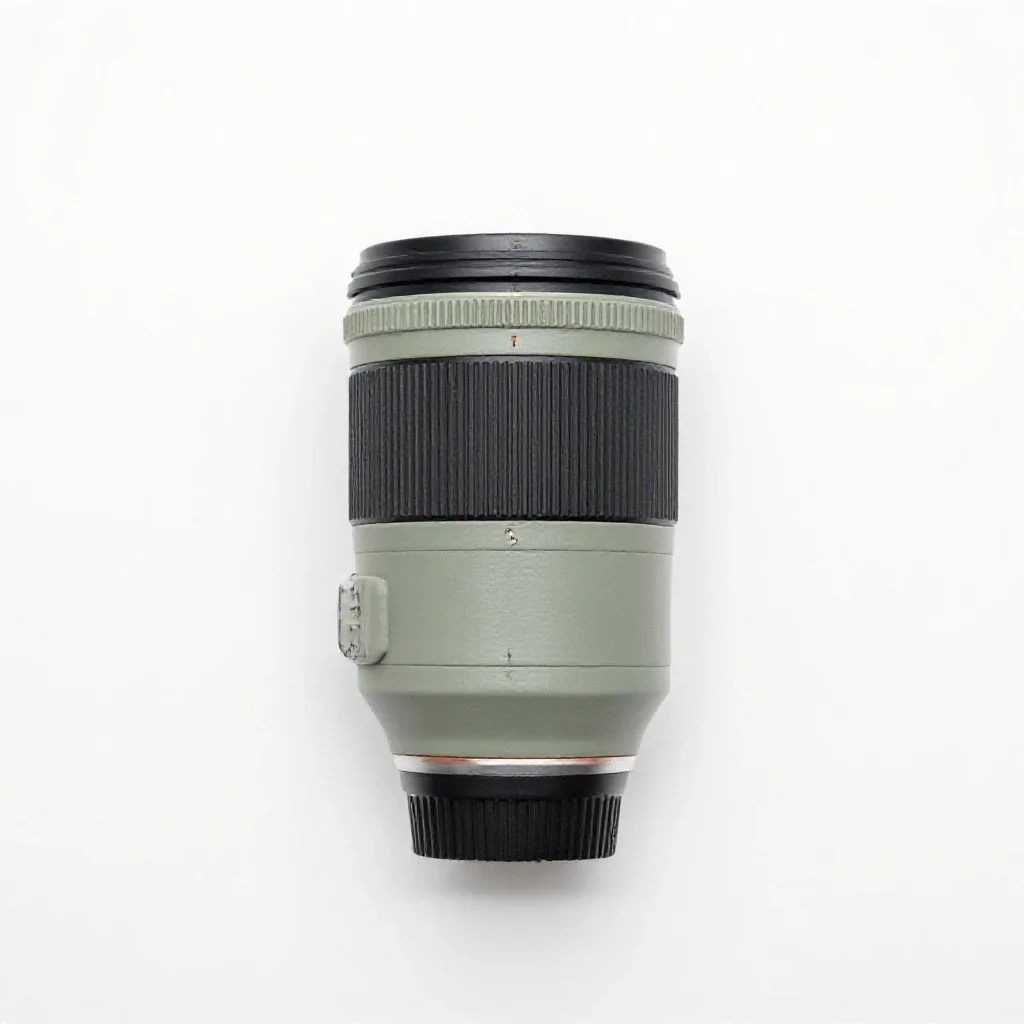 Telephoto lens isolated on a white background