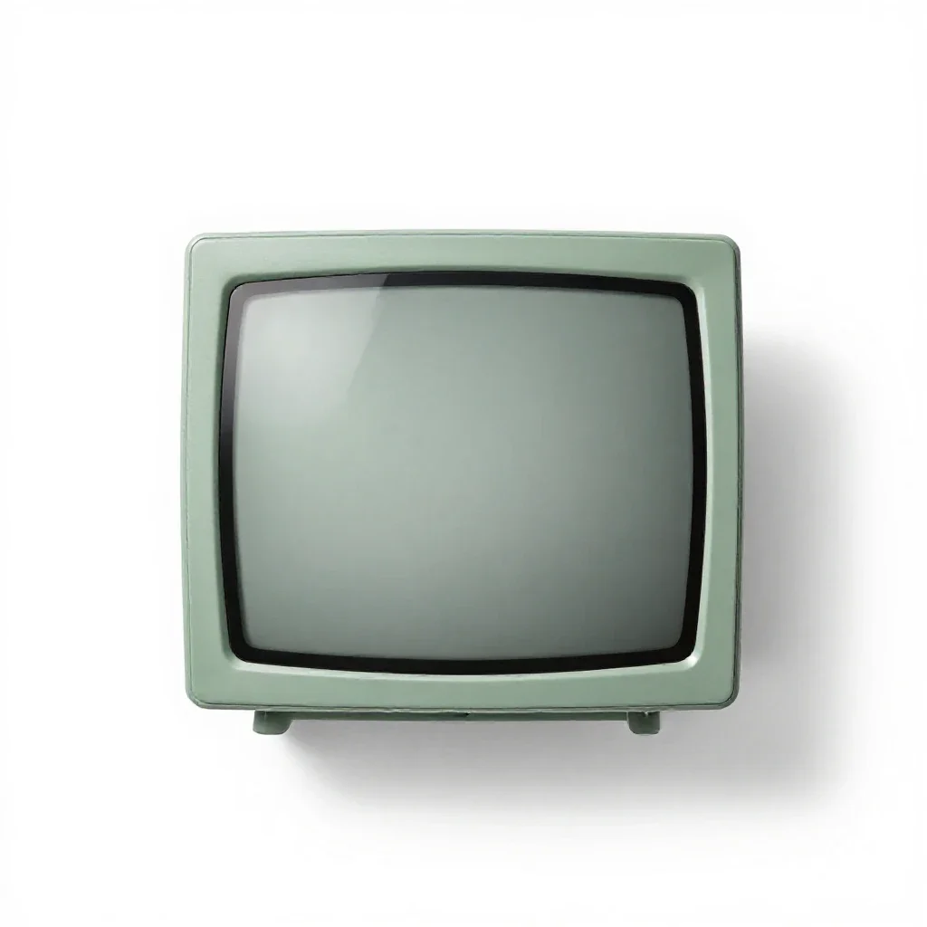 Television isolated on a white background