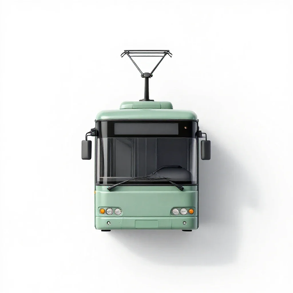 Trolleybus isolated on a white background