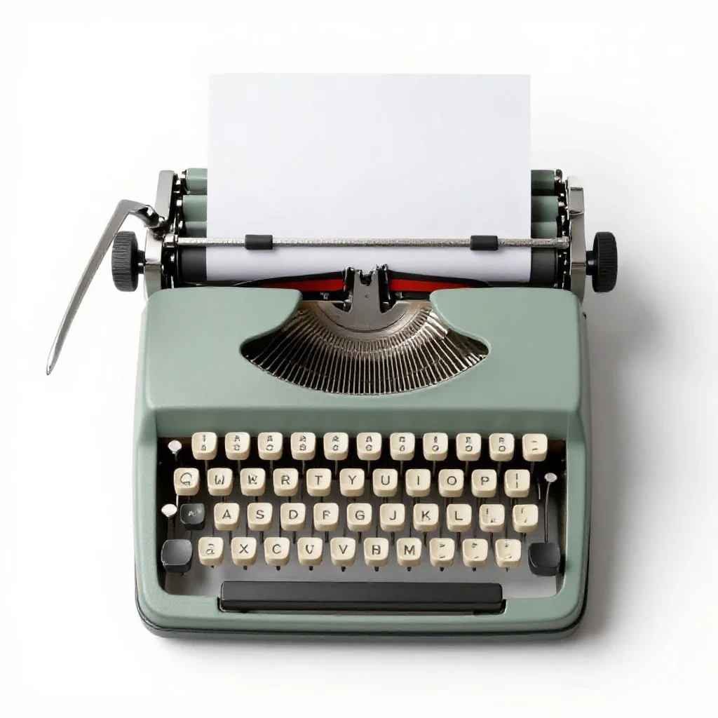Typewriter carriage isolated on a white background