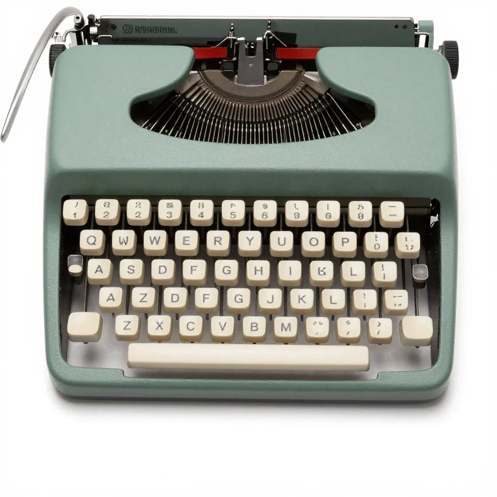 Typewriter keyboard isolated on a white background