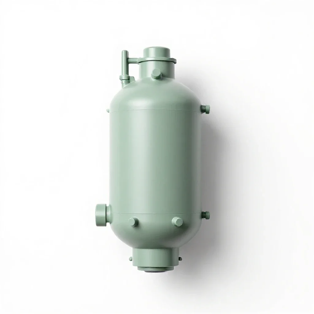 Water-cooled reactor isolated on a white background
