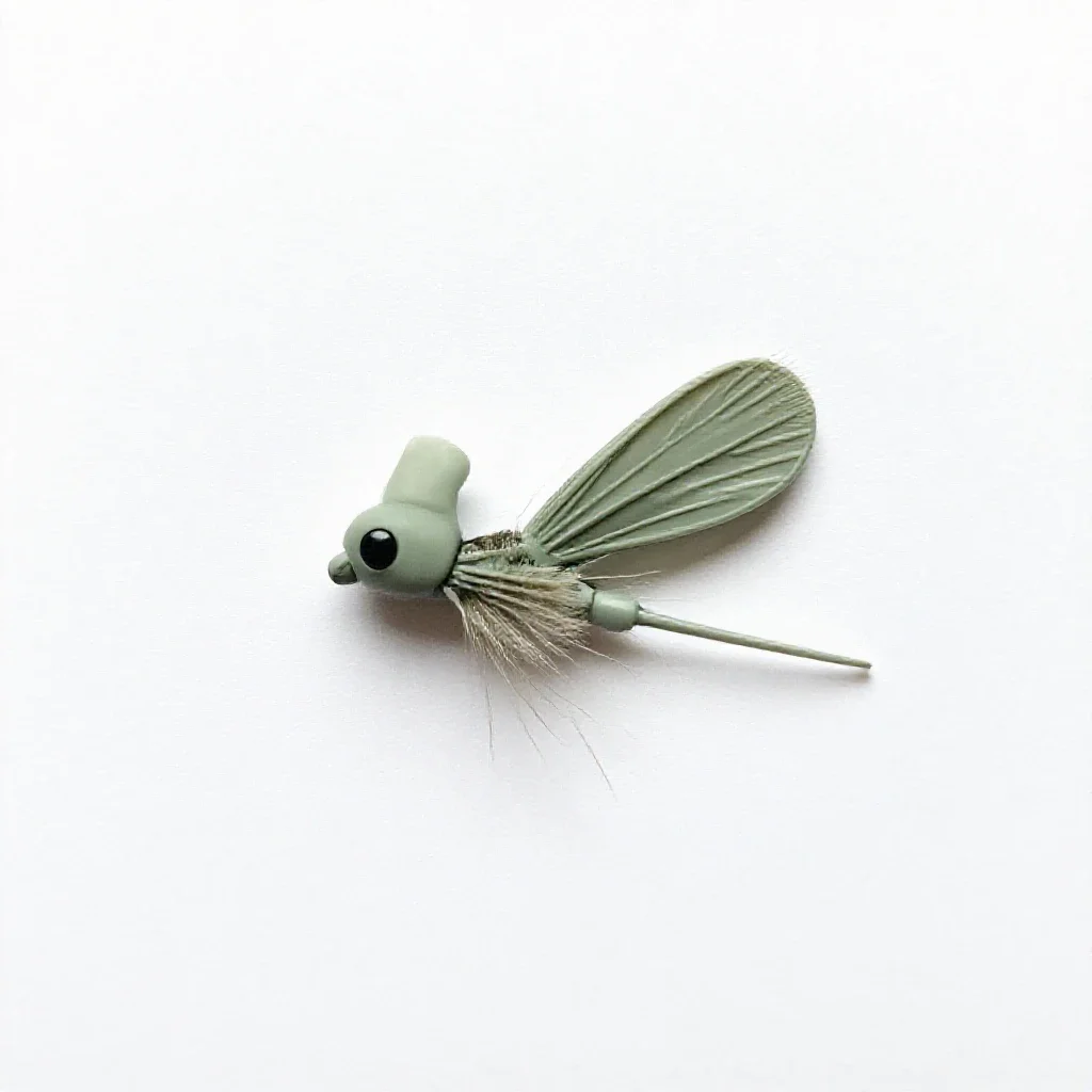 Wet fly isolated on a white background