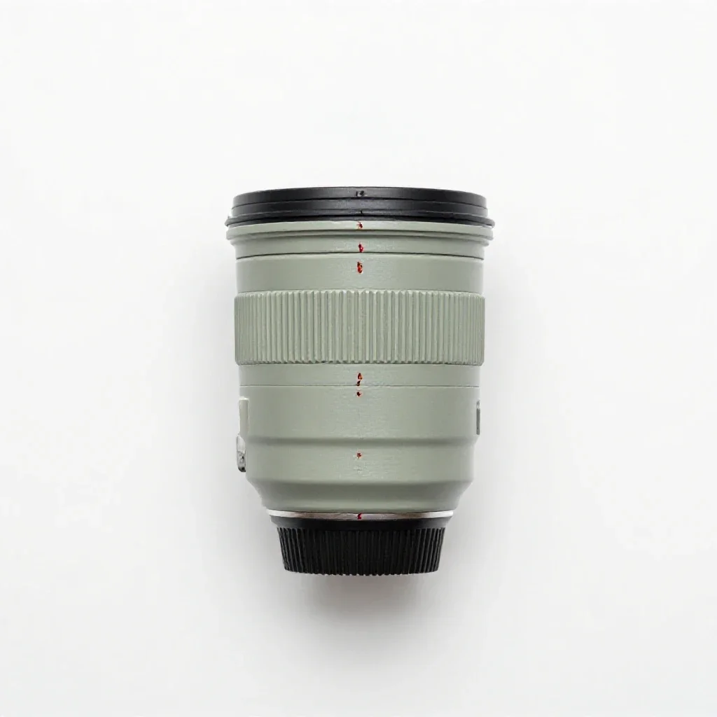 Wide-angle lens isolated on a white background