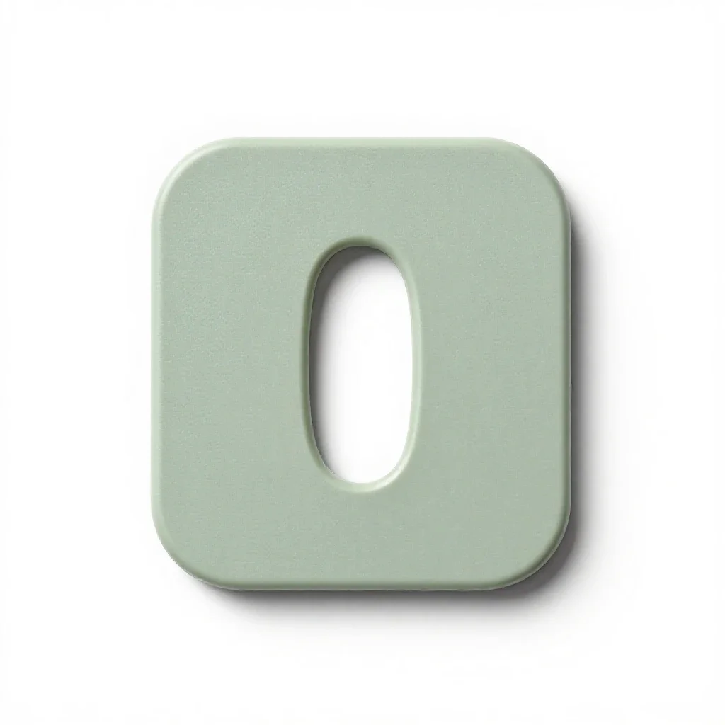 Zero isolated on a white background