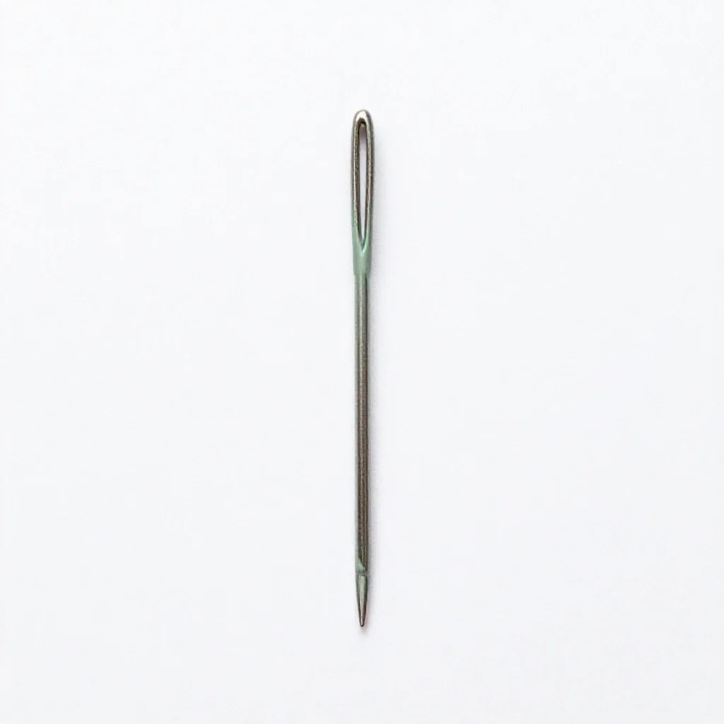 Upholstery needle isolated on a white background