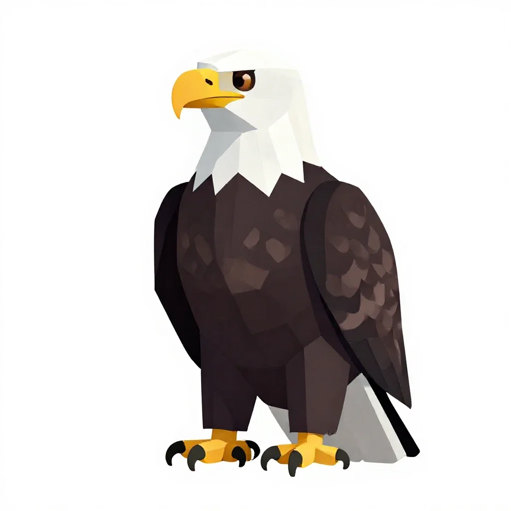 Bald eagle isolated on a white background