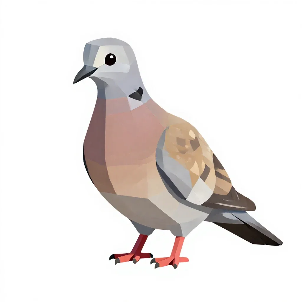 Band-tailed pigeon isolated on a white background