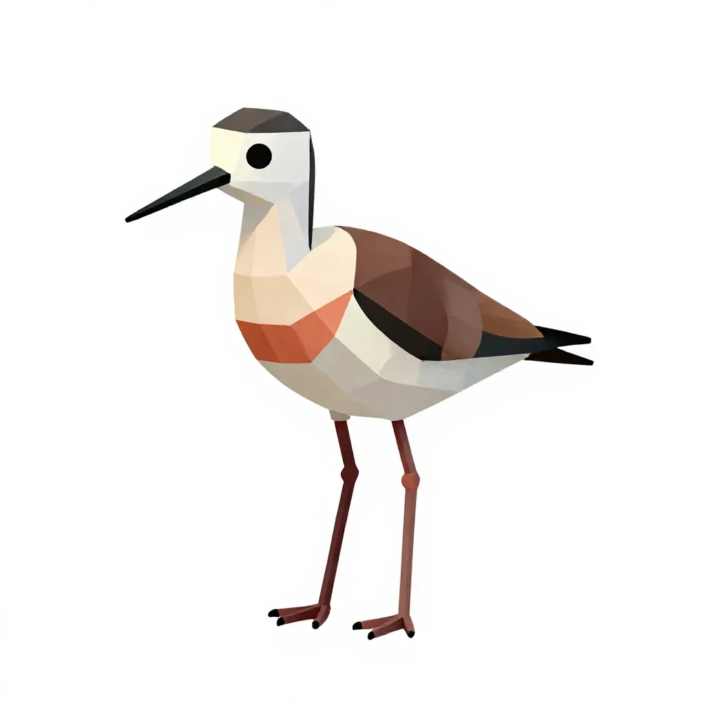 Banded stilt isolated on a white background