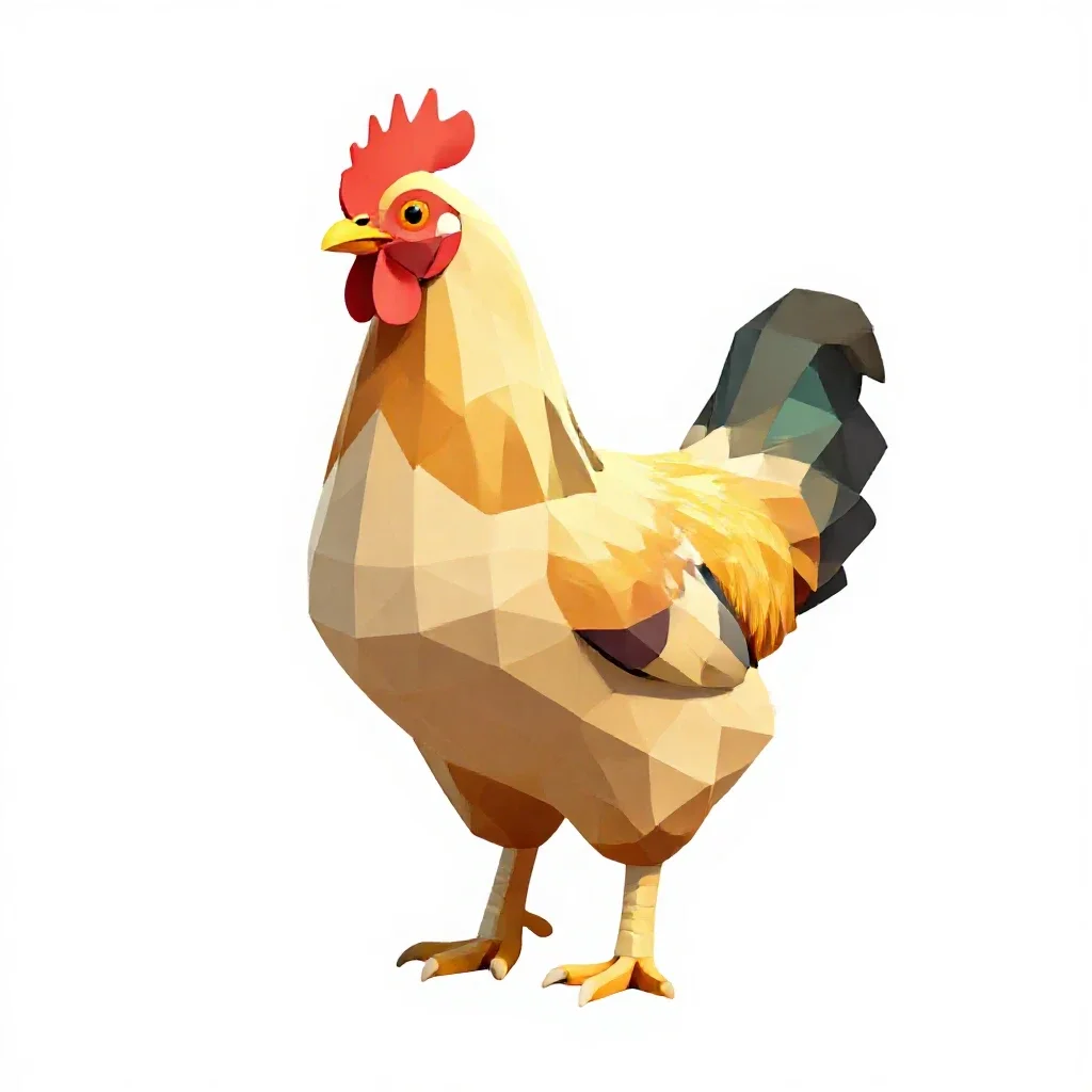 Bantam isolated on a white background