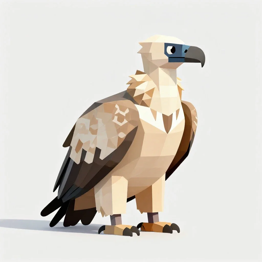 Bearded vulture isolated on a white background