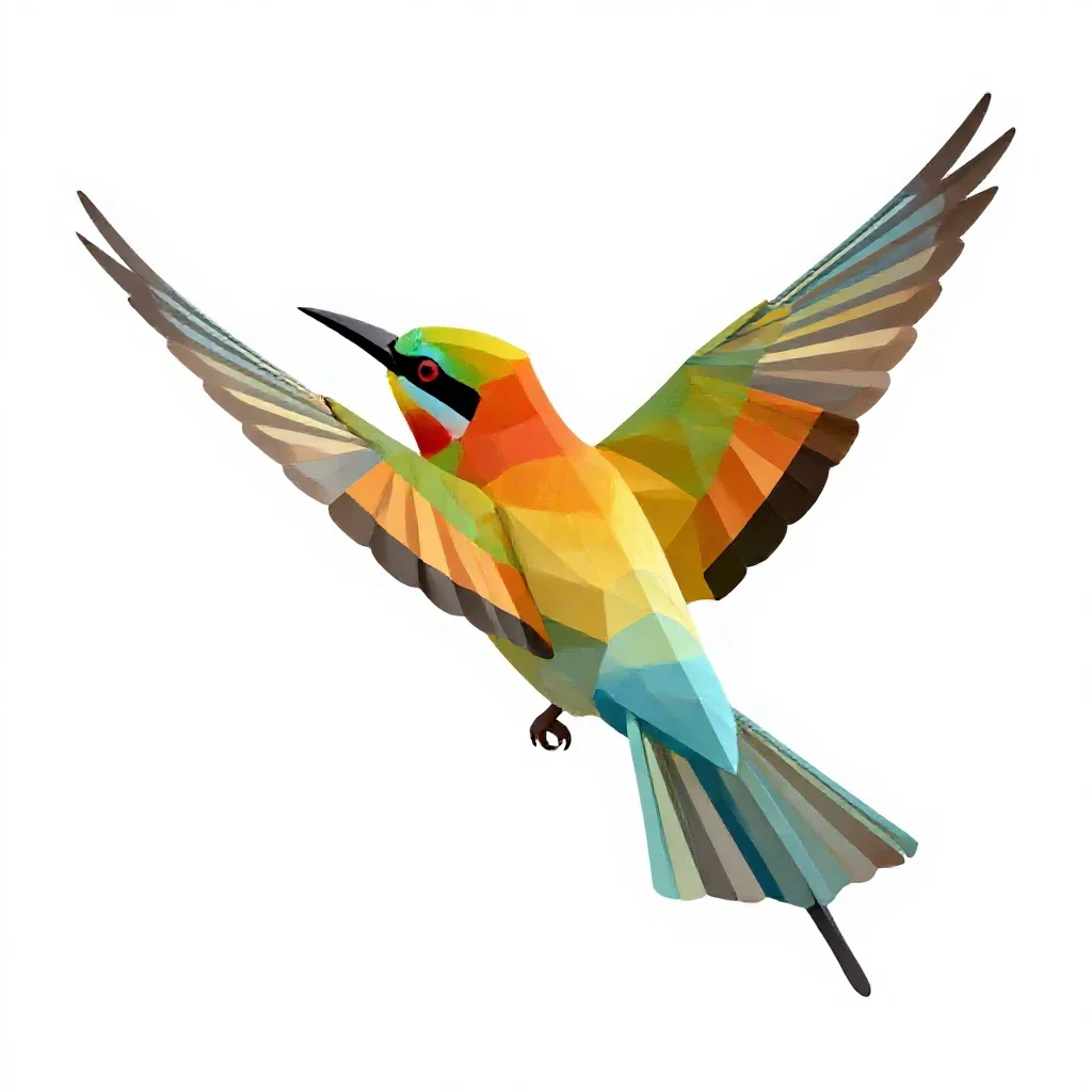 Bee eater isolated on a white background