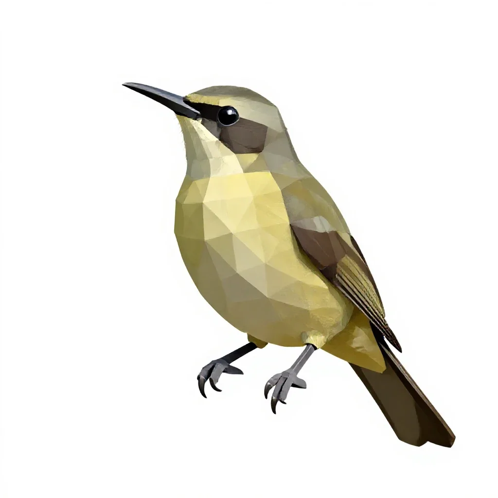 Bellbird isolated on a white background