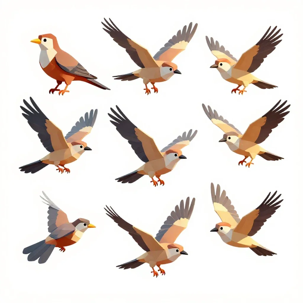 Bird of prey isolated on a white background