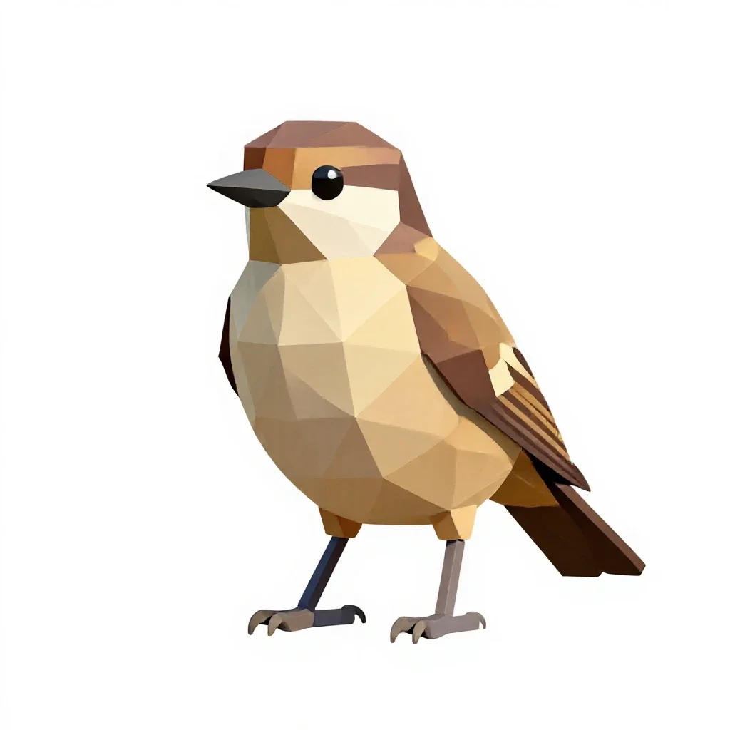 Bird isolated on a white background