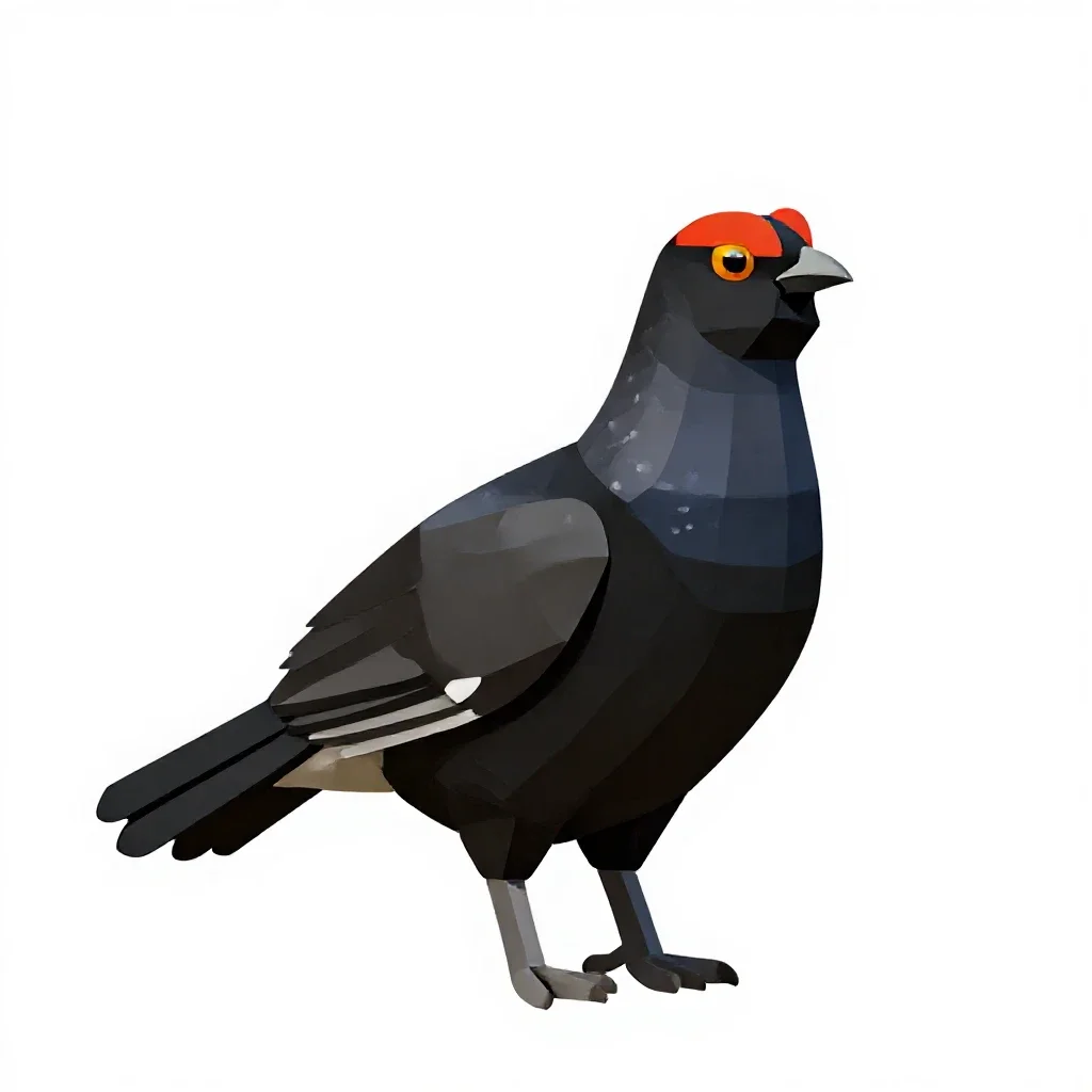 Blackcock isolated on a white background