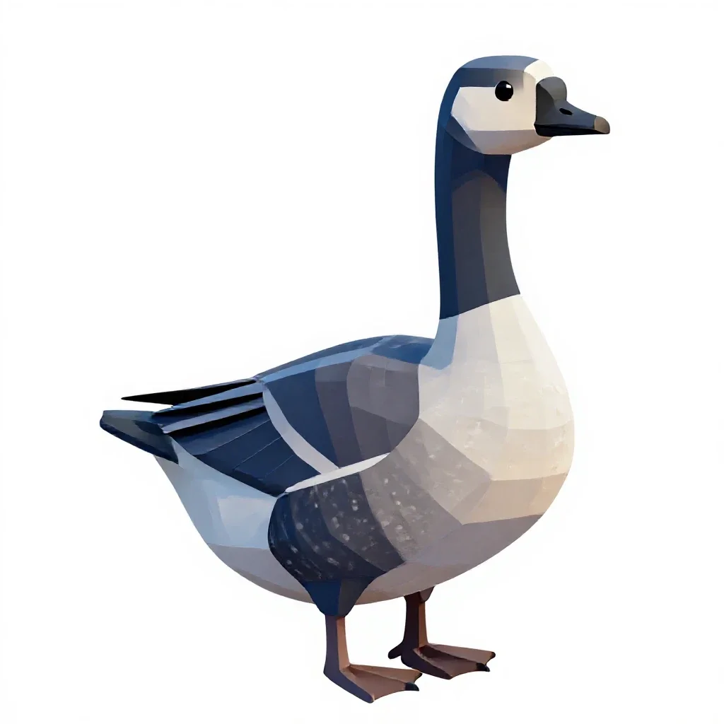 Blue goose isolated on a white background