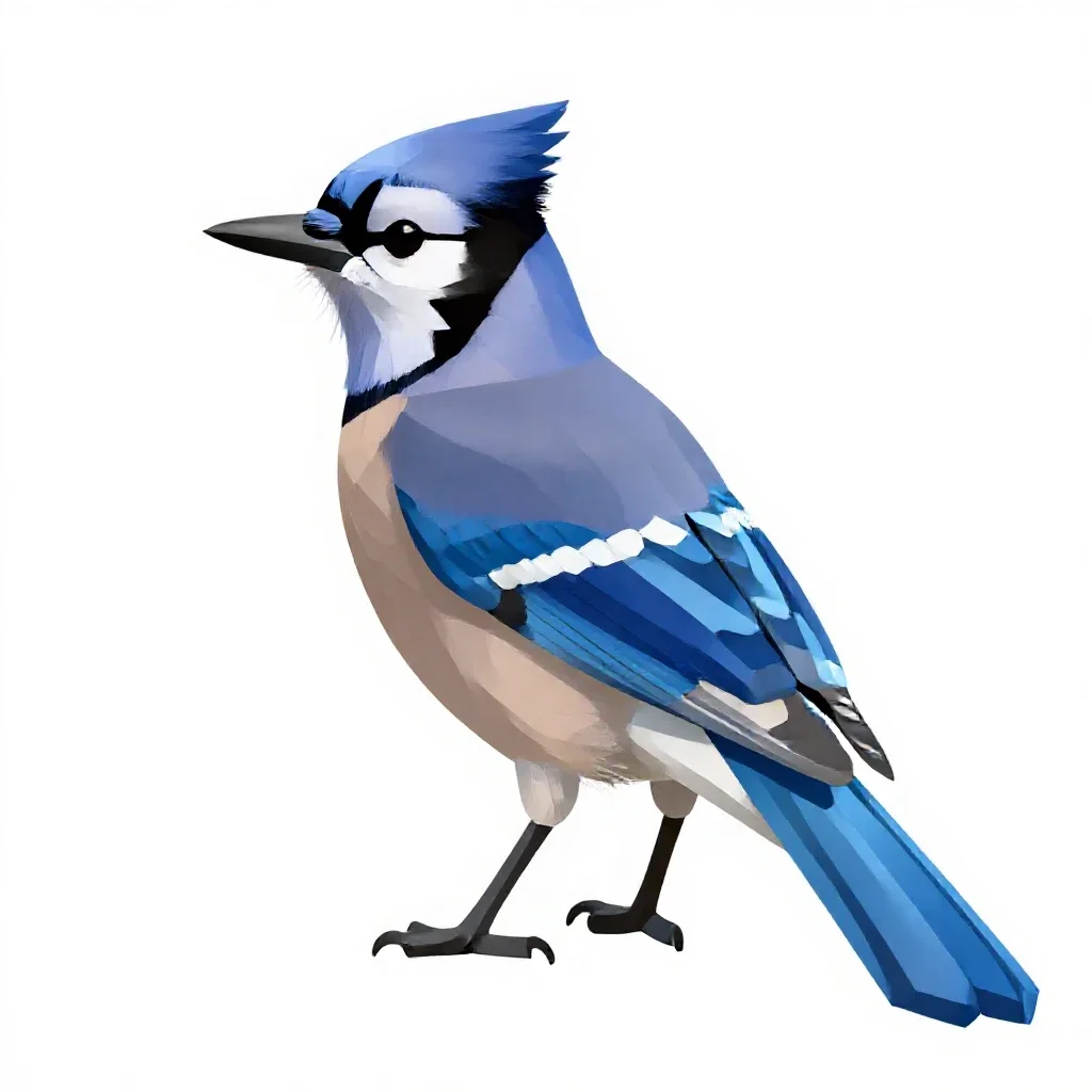 Blue jay isolated on a white background