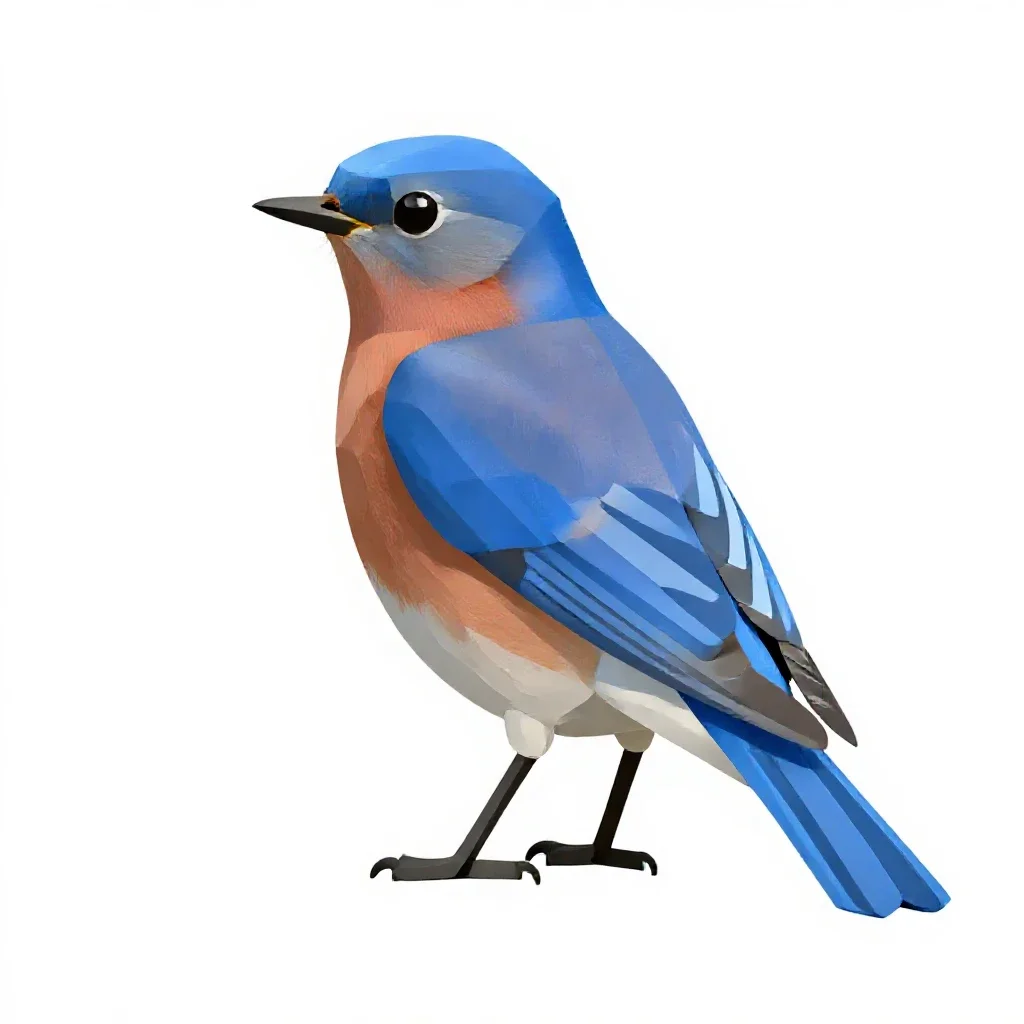 Bluebird isolated on a white background