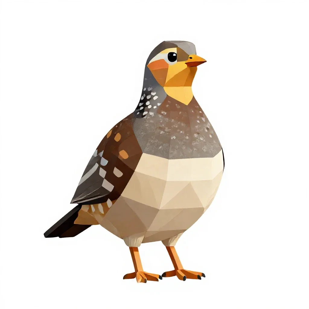 Bobwhite isolated on a white background
