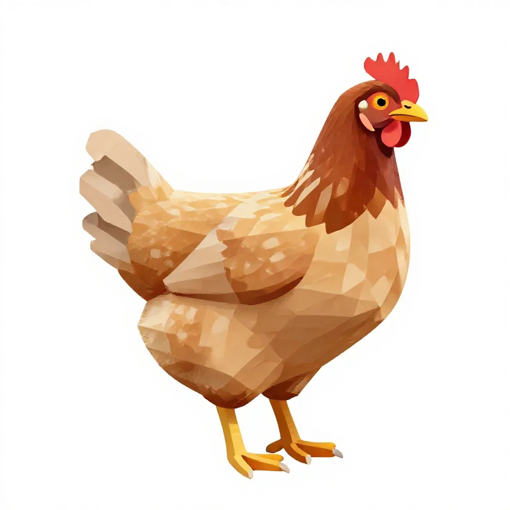 Brood hen isolated on a white background