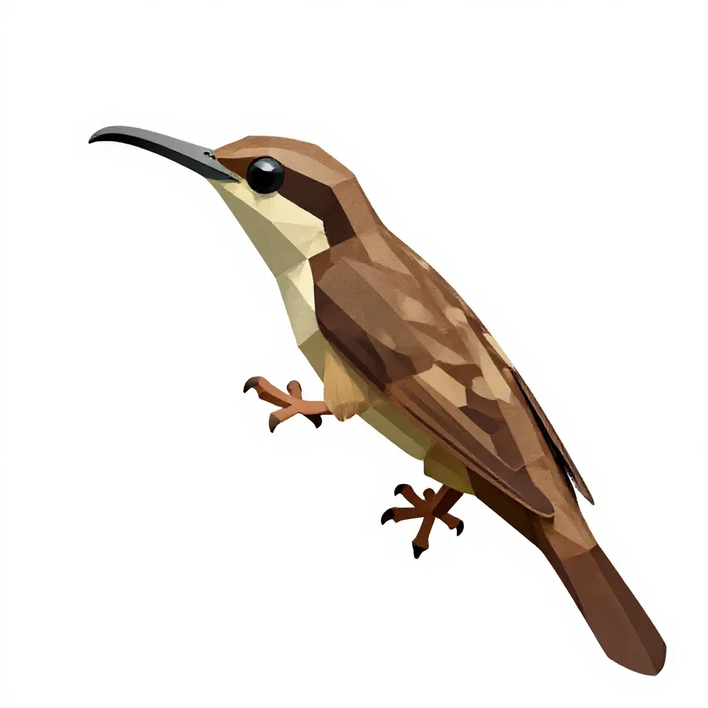 Brown creeper isolated on a white background