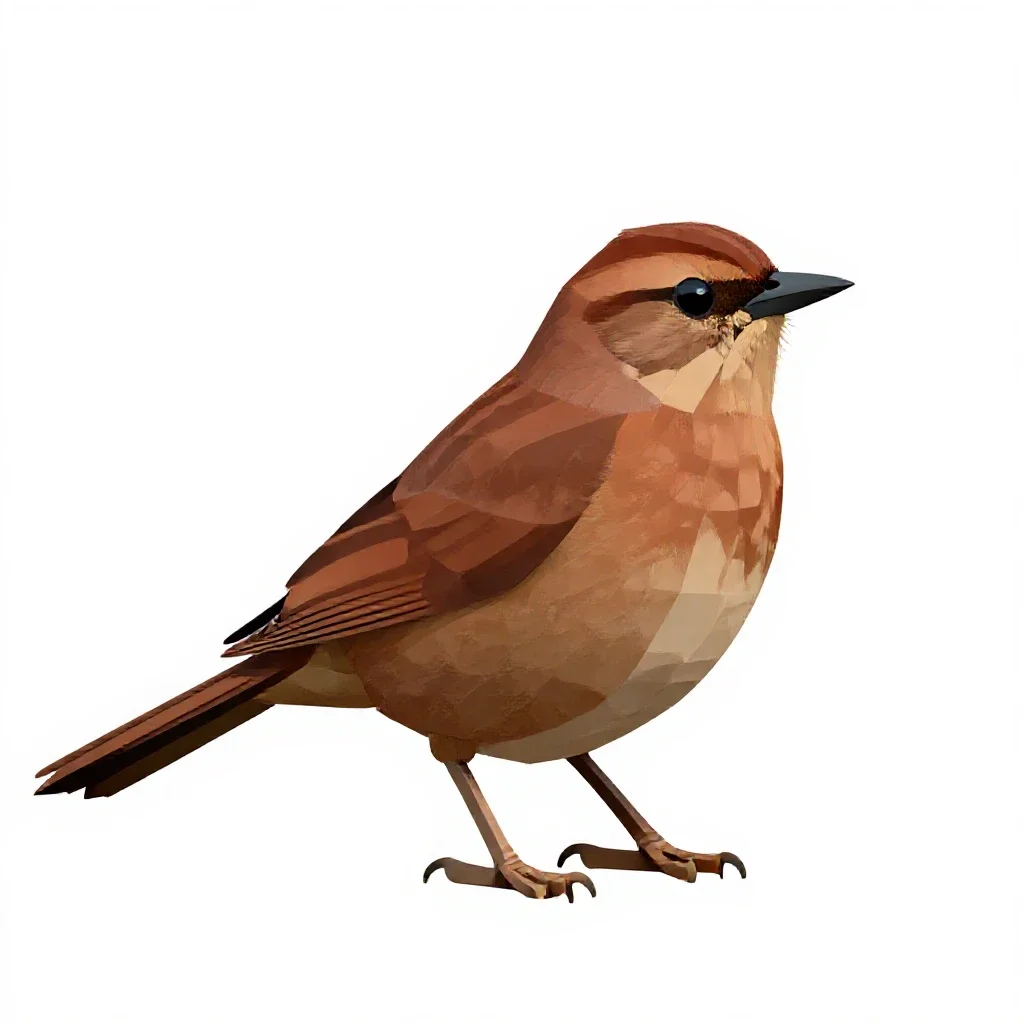 Brown thrasher isolated on a white background