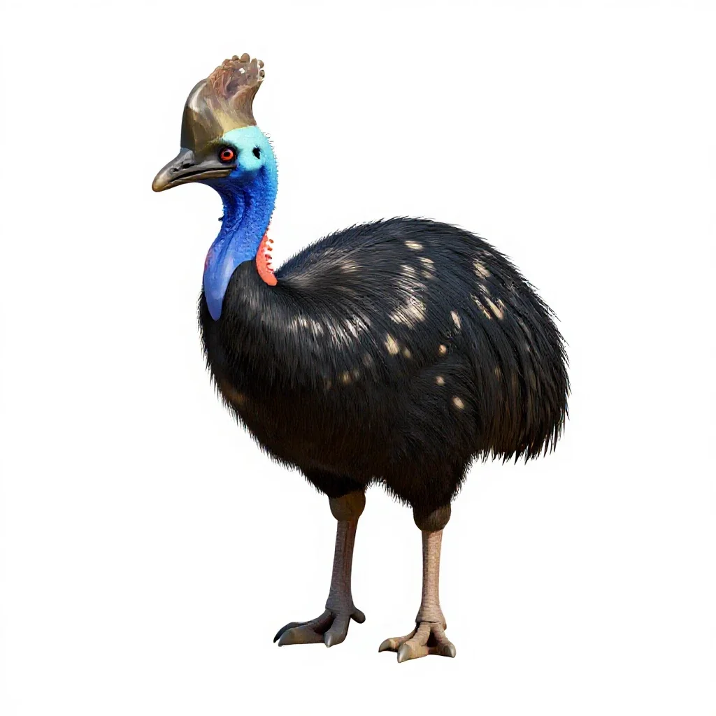 Brush turkey isolated on a white background