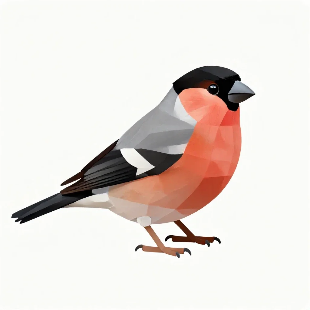 Bullfinch isolated on a white background