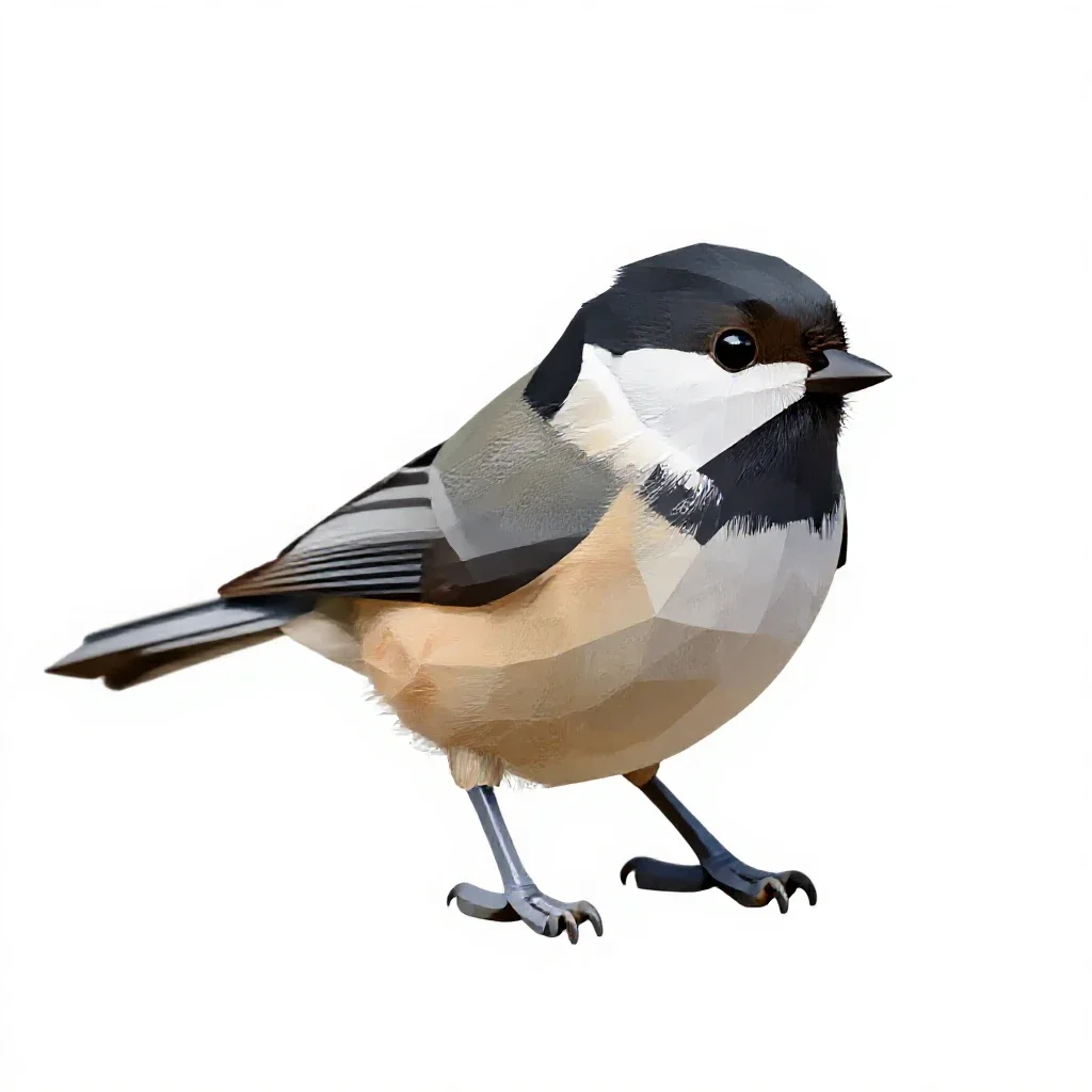 Bushtit isolated on a white background